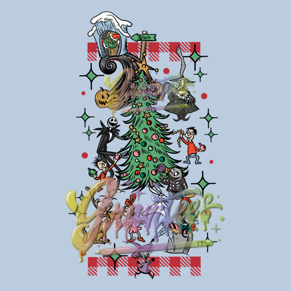 Halloweentown Sleeve Png, Christmas Movie Clipart, Trendy Christmas Clipart for DTF or Shirt Printing, PNG Only!