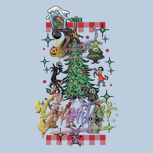 Halloweentown Sleeve Png, Christmas Movie Clipart, Trendy Christmas Clipart for DTF or Shirt Printing, PNG Only!