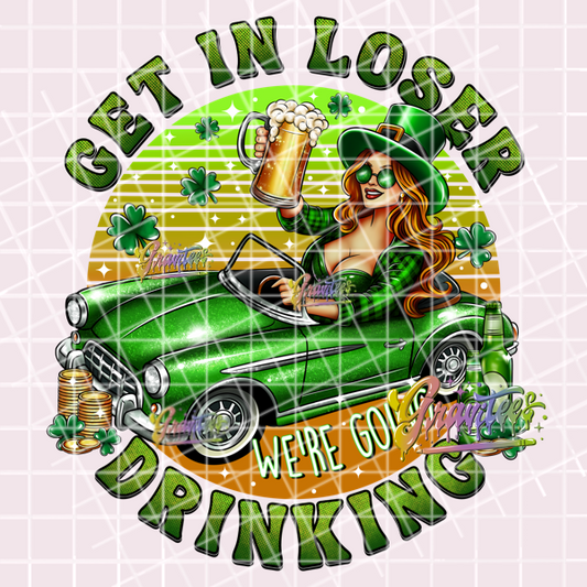 Get In Loser St. Patrick's Png, St. Patrick's Day Clipart, Trendy  Clipart, Car Clipart for DTF or Shirt Printing, PNG Only!