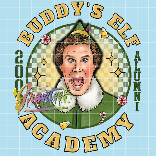Buddy's Elf Academy Png, Elf Clipart, Trendy Christmas Clipart, Christmas Buddy Elf Clipart for DTF or Shirt Printing, PNG Only!