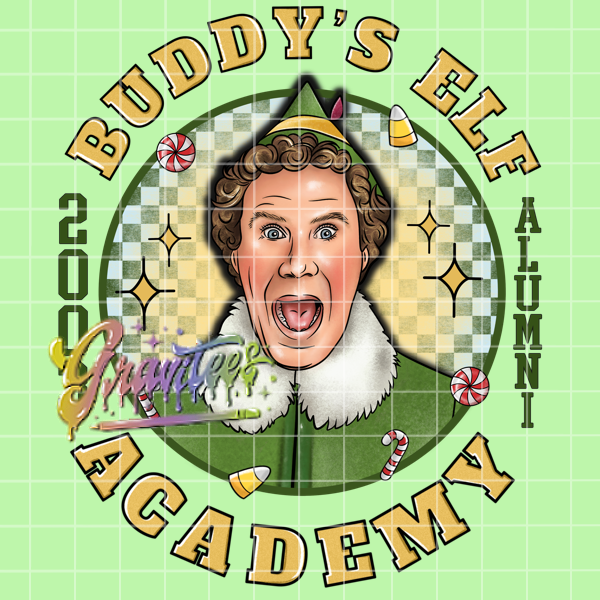 Buddy's Elf Academy Png, Elf Clipart, Trendy Christmas Clipart, Christmas Buddy Elf Clipart for DTF or Shirt Printing, PNG Only!