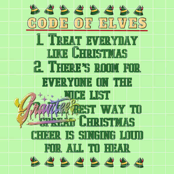 Buddy's Elf Academy Back Png, Elf Clipart, Trendy Christmas Clipart, Christmas Buddy Elf Clipart for DTF or Shirt Printing, PNG Only!