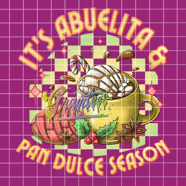 Abuelita and Pan Dulce Season Png, Hot Cocoa Clipart, Trendy Christmas Clipart, Cocoa Clipart for DTF or Shirt Printing, PNG Only!