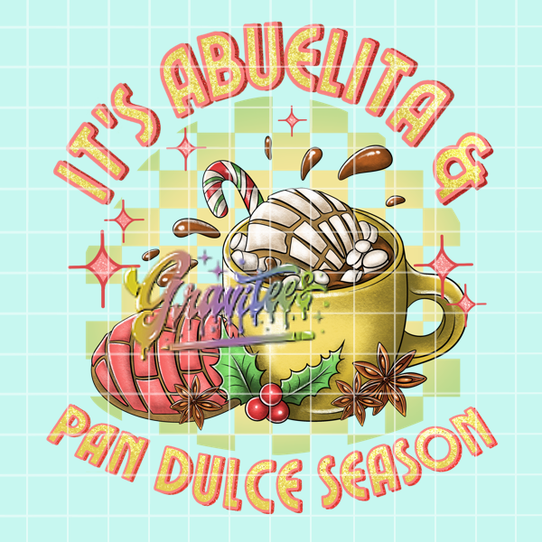 Abuelita and Pan Dulce Season Png, Hot Cocoa Clipart, Trendy Christmas Clipart, Cocoa Clipart for DTF or Shirt Printing, PNG Only!