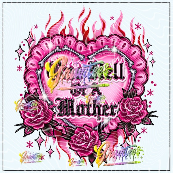 Hell Of A Mother Design No Horn Png for DTF or Shirt Printing, PNG Only!
