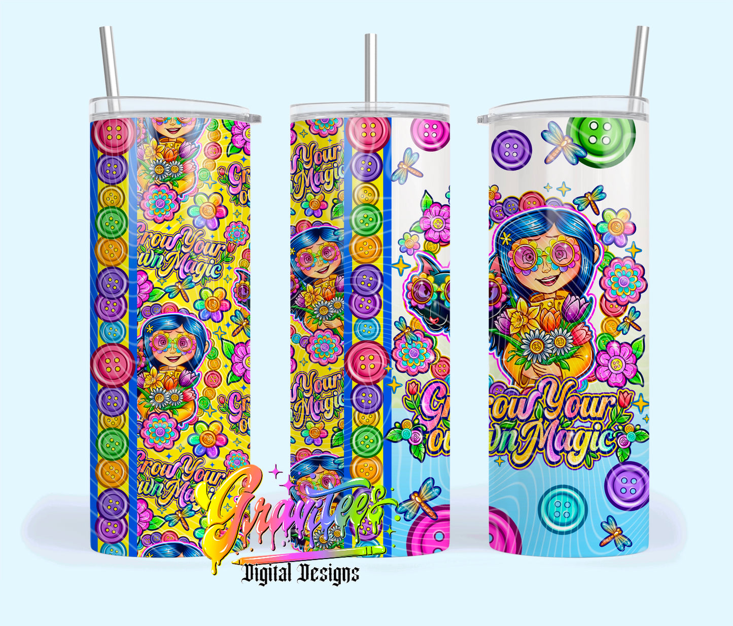 Create Your Own Magic 20oz Tumbler Template Design PNG, for UVDTF or Sublimation Printing PNG