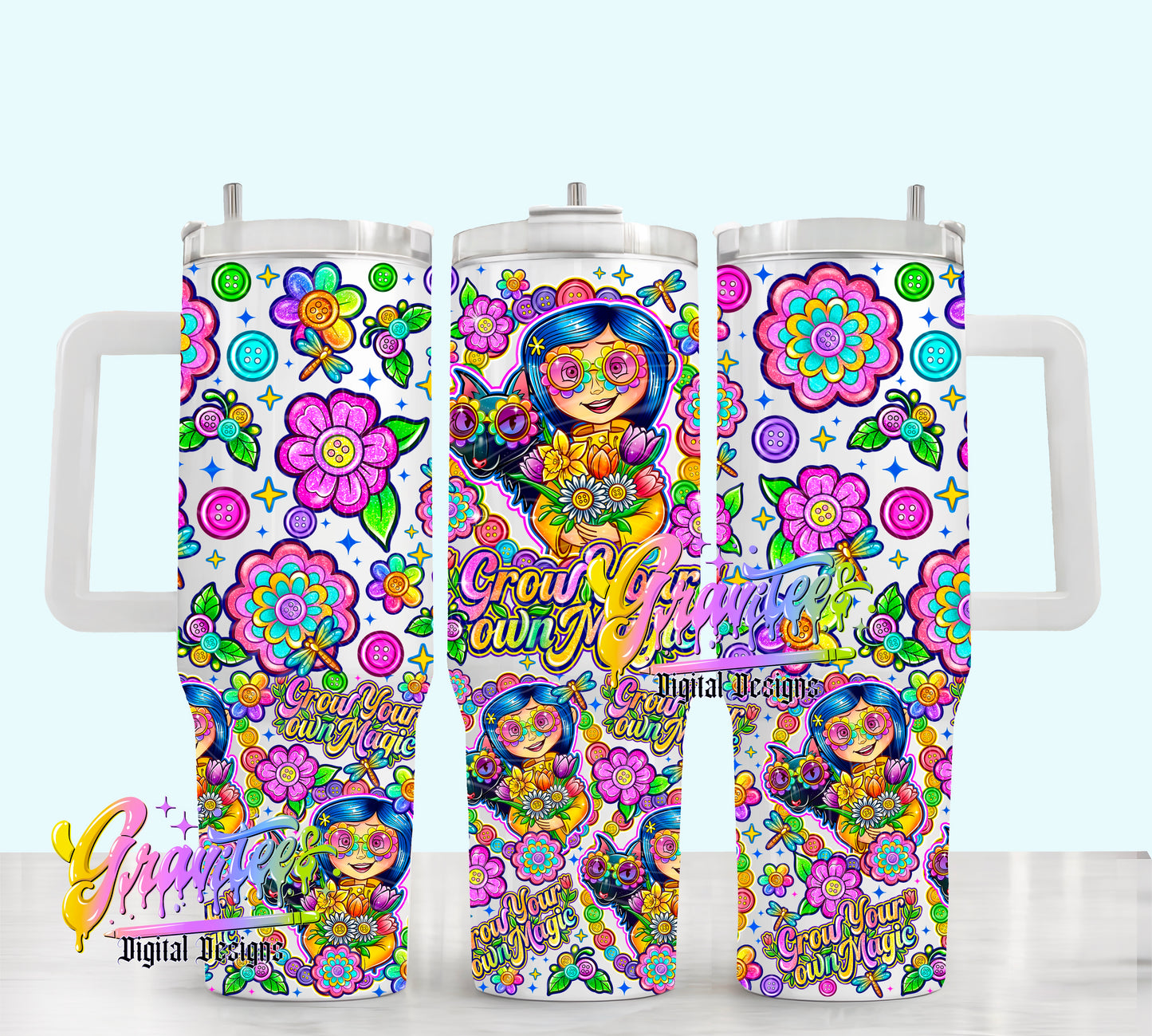 Create Your Own Magic 40oz Tumbler Template Design PNG, for UVDTF or Sublimation Printing PNG