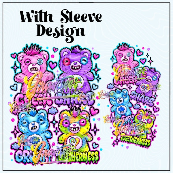 Fuggly Bears With Sleeve Png for DTF or Shirt Printing, PNG Only!