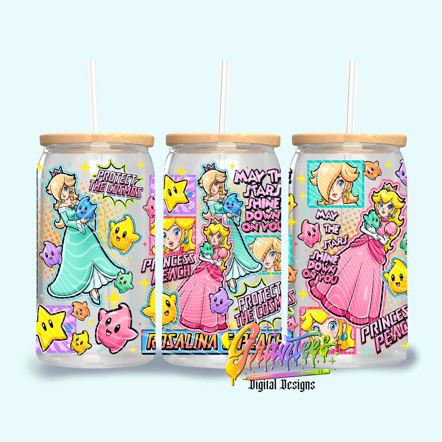 Galaxy Girls 16oz Tumbler Template Png for UVDTF or Sublimation Printing, PNG Only!