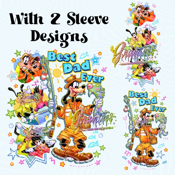 Best Dad Ever With Sleeve & Pocket Design Png for DTF or Shirt Printing, PNG Only!