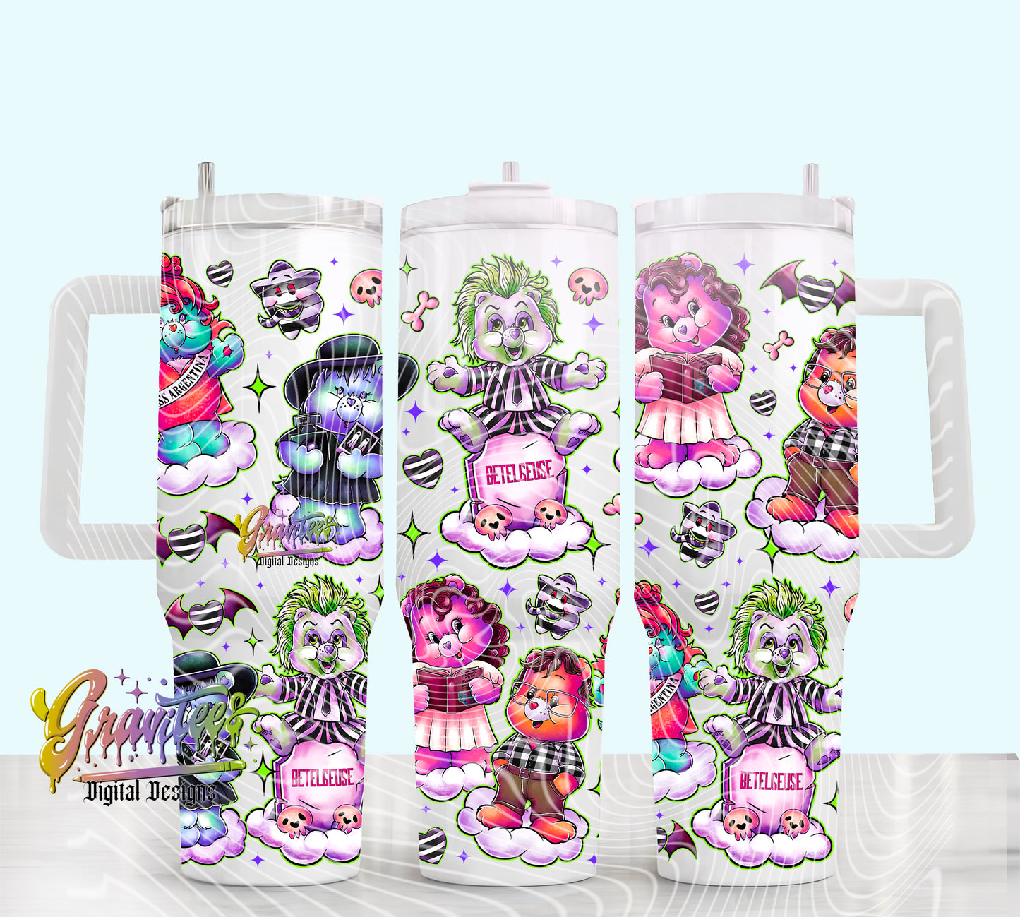 Strange Cuties 40oz Template PNG, Halloween Clipart for UVDTF or Sublimation Printing PNG Only!