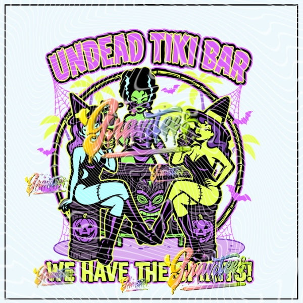 Tiki Ghouls Png for DTF or Shirt Printing, PNG Only!