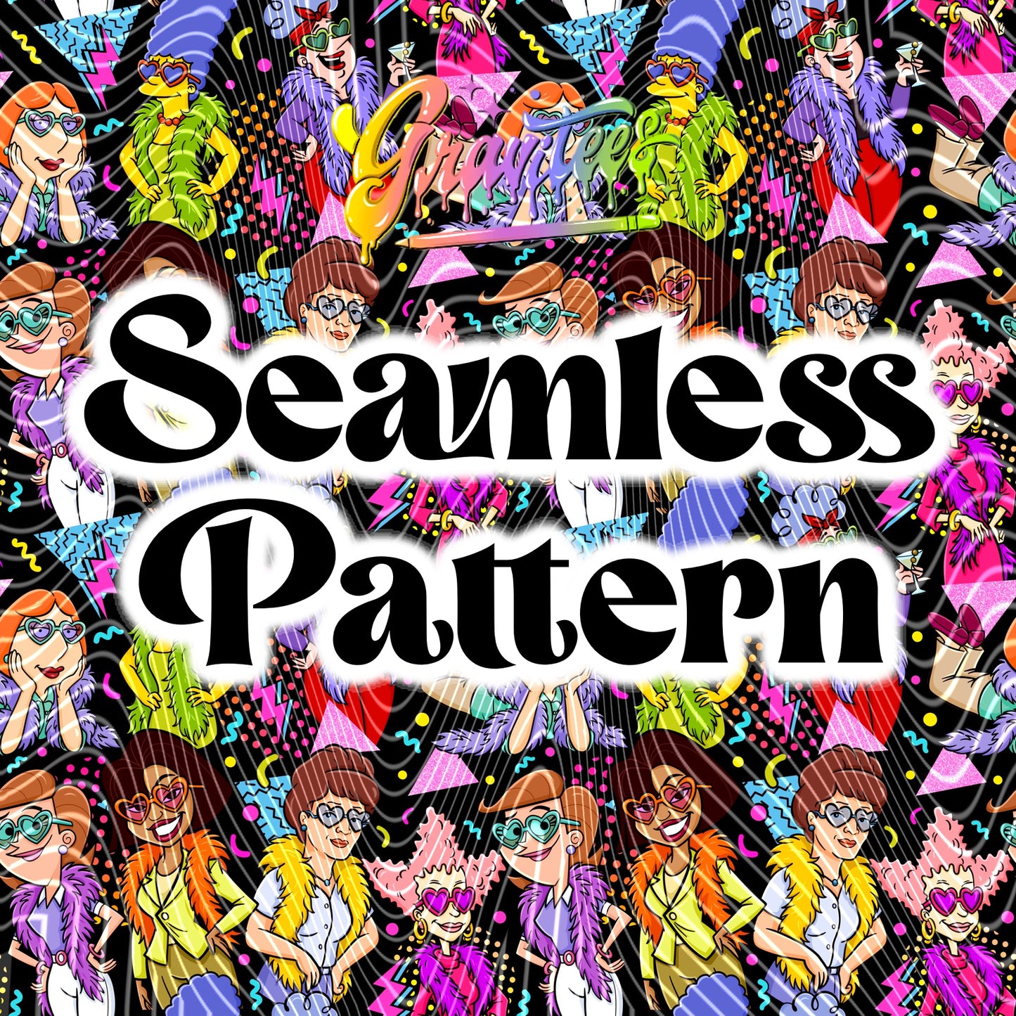 90’s Mom Seamless Design Png for UVDTF or Sublimation Printing, PNG Only!