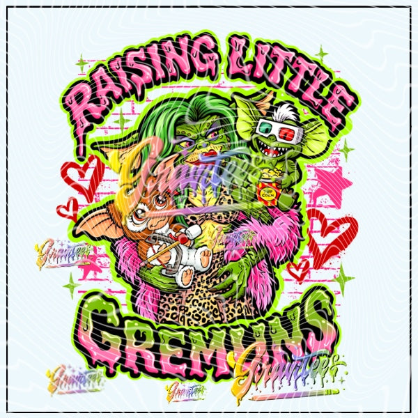 Raising Little Monsters Png for DTF or Shirt Printing, PNG Only!