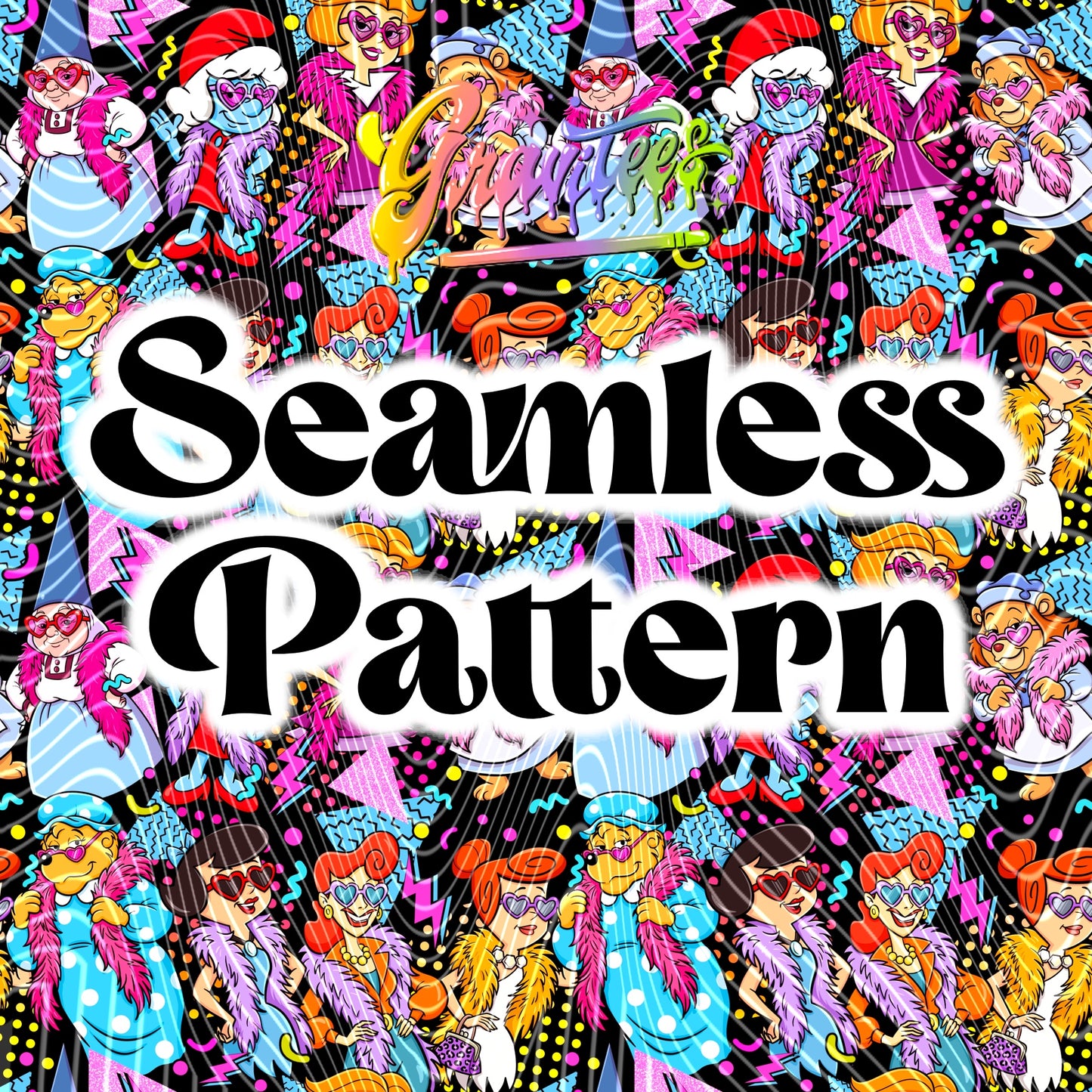 80’s Mom Seamless Design Png for UVDTF or Sublimation Printing, PNG Only!