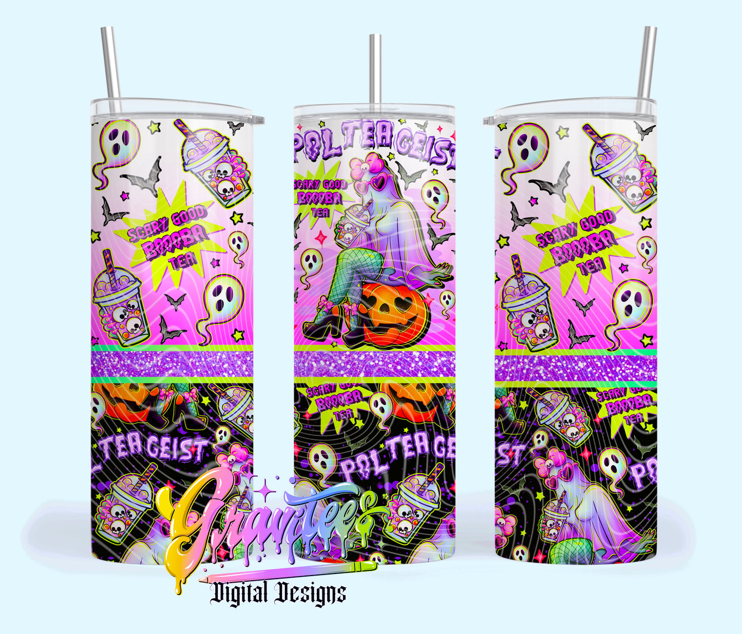 Polteageist 20oz Tumbler Template Design PNG, for UVDTF or Sublimation Printing PNG Only!!