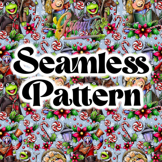 CAROL Seamless Design, Christmas Design for DTF or Sublimation Shirt Printing, PNG Only!