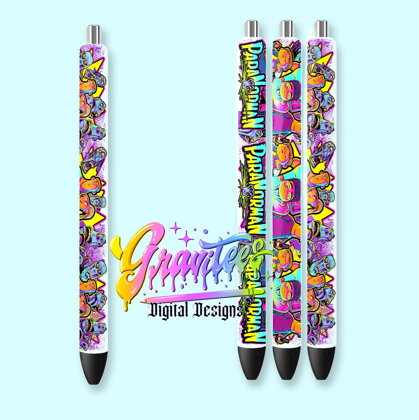 Norman Pen Wrap Template Design PNG, for UVDTF or Sublimation Printing PNG