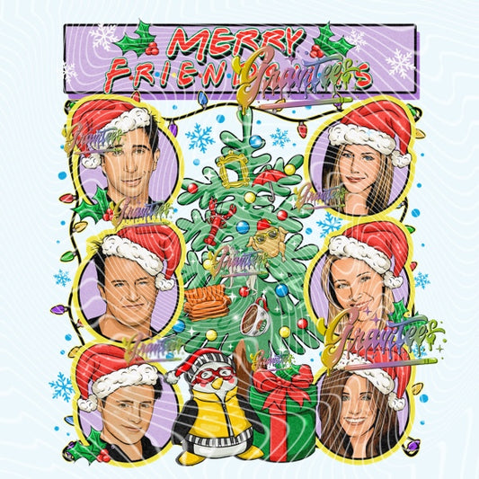 Friendsmas Design for DTF or Sublimation Shirt Printing, PNG Only