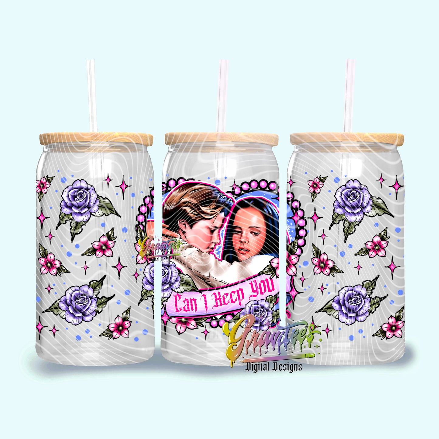 Keep You Ghost 16oz Tumbler Template Design PNG, Ghost Design for UVDTF or Sublimation Printing PNG Only!