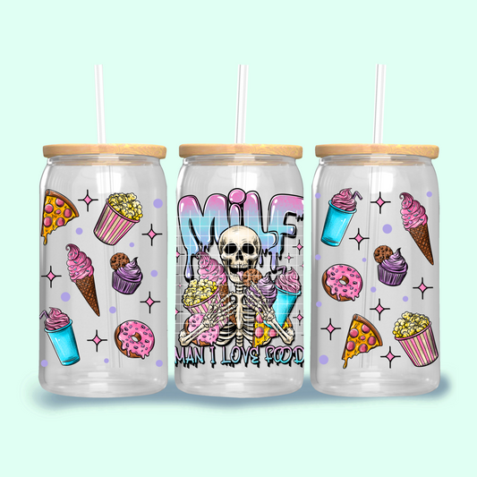 Milf Man I Love Food Libbey Design Png, Foodie Clipart, Trendy Food Clipart, Clipart for DTF or Shirt Printing, PNG Only!