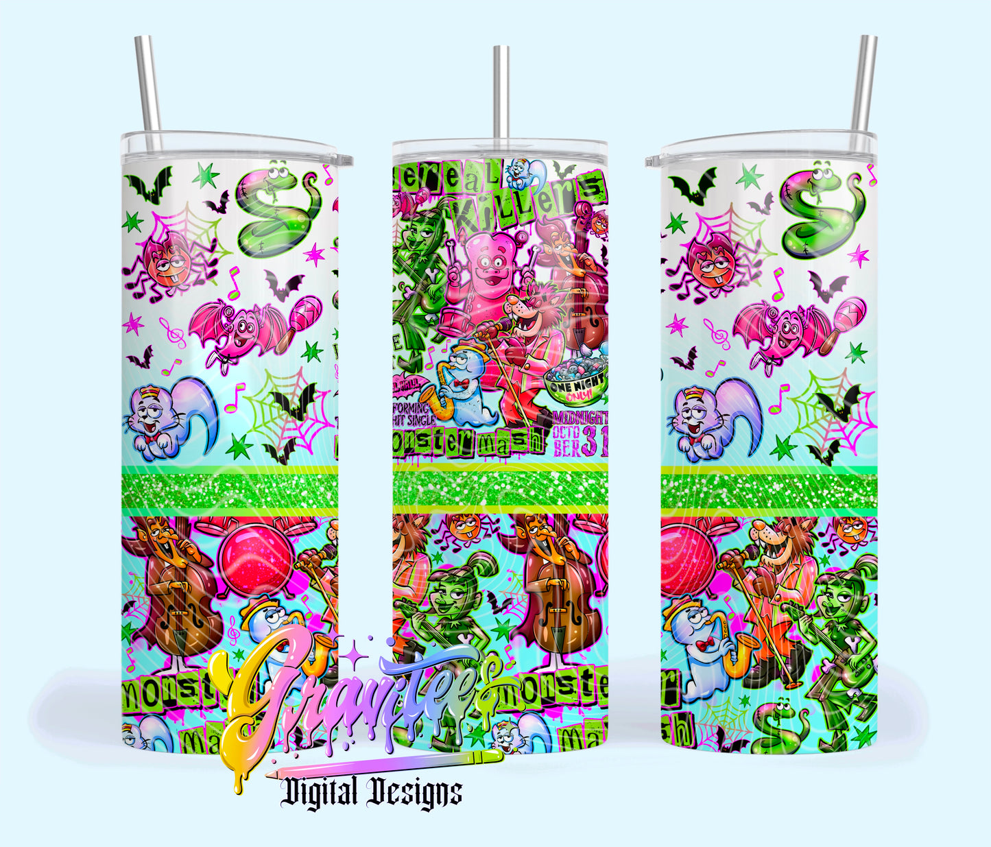 Cereal Killers 20oz Tumbler Template Design PNG,  for UVDTF or Sublimation Printing PNG Only!!