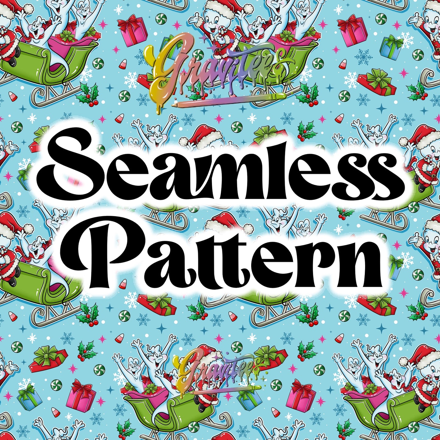 Making Spirits Bright Christmas Seamless Design, Christmas Design for DTF or Sublimation Shirt Printing, PNG Only!