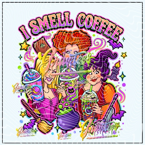 I Smell Coffee Png for DTF or Shirt Printing, PNG Only!