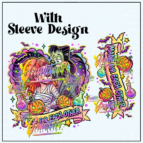 Made For Each Other With Sleeve Design Png for DTF or Shirt Printing, PNG Only!
