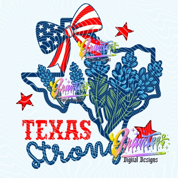 FREE Texas Strong Bow Design Png for DTF or Shirt Printing, PNG Only!