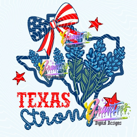 FREE Texas Strong Bow Design Png for DTF or Shirt Printing, PNG Only!