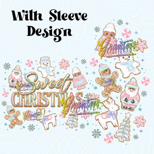 Sweet Christmas Design with Sleeve Design for DTF or Sublimation Shirt Printing, PNG Only