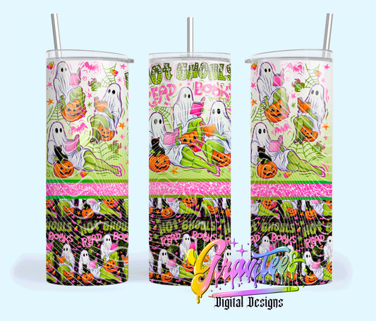 Hot Ghouls Read 20oz Tumbler Template Design PNG,  for UVDTF or Sublimation Printing PNG Only!!