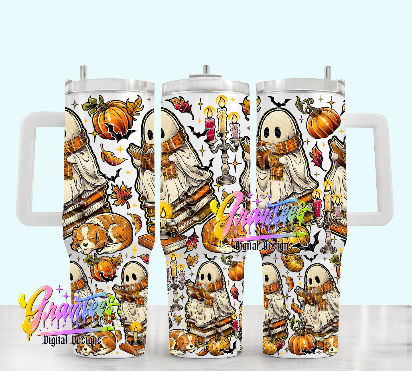 Cozy Books 40oz Tumbler Template Png for UVDTF or Sublimation Printing, PNG Only!