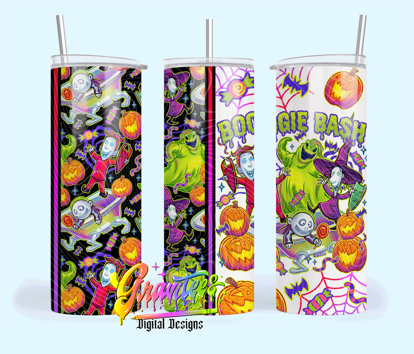 Nightmare Bash 20oz Tumbler Template Png for UVDTF or Sublimation Printing, PNG Only!