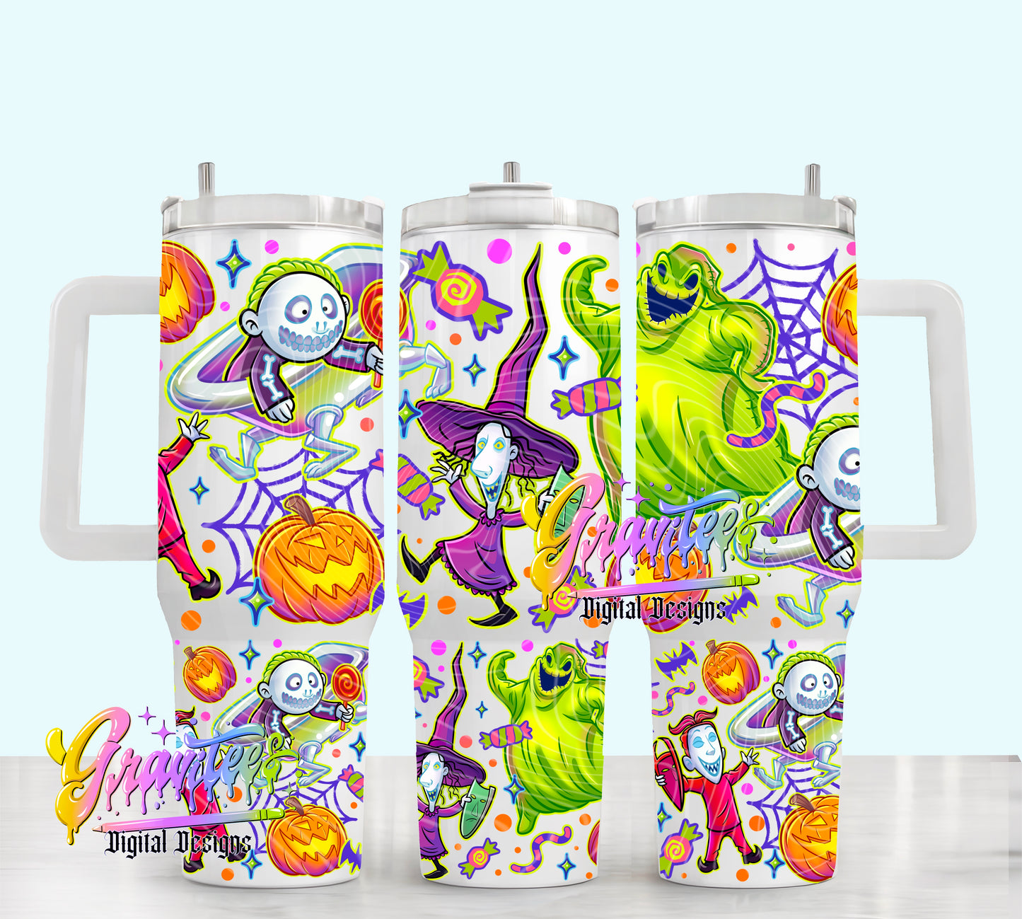 Nightmare Bash 40oz Tumbler Template Png for UVDTF or Sublimation Printing, PNG Only!