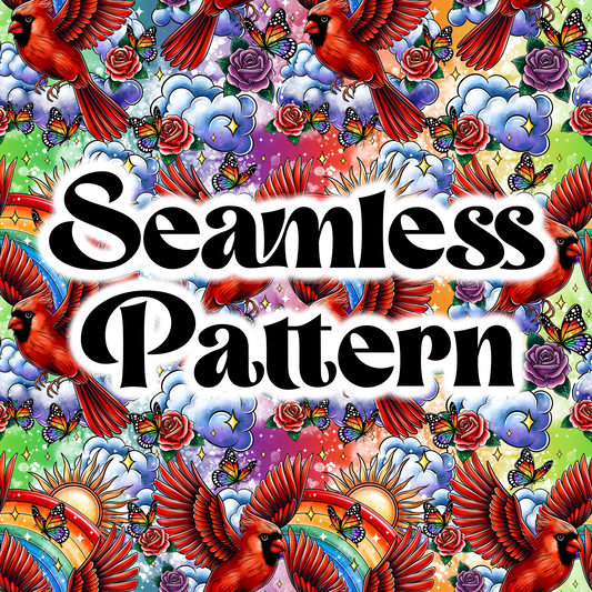 Part of My Heart is in Heaven Seamless Png, Cardinal Clipart, Memorial Clipart, Clipart for DTF or Shirt Printing, PNG Only!