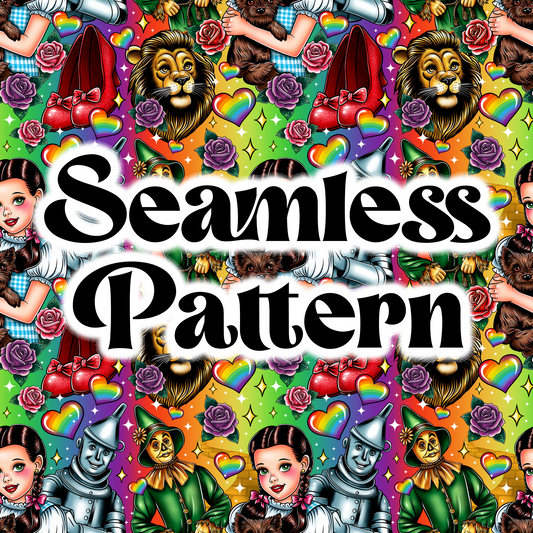 No Place Seamless Design Png, Fairytale Clipart, Rainbow Clipart, Clipart for DTF or Shirt Printing, PNG Only!