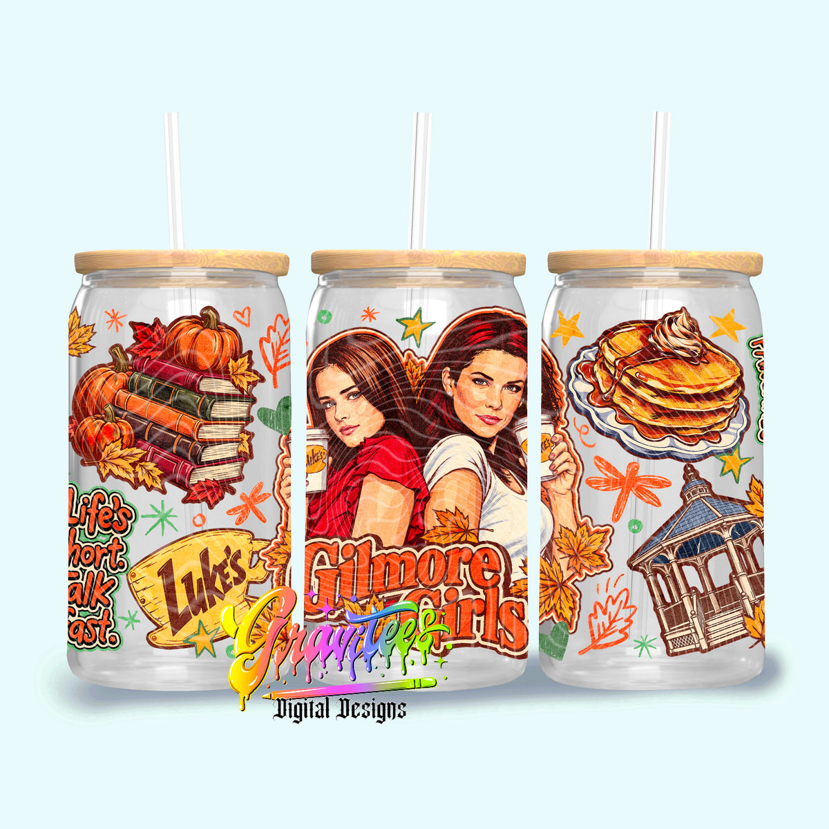 Coffee Shop Girls 16oz Tumbler Template Png for UVDTF or Sublimation Printing, PNG Only!