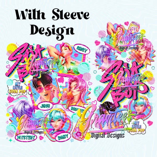 Demon Boys with Sleeve Design Png for DTF or Shirt Printing, PNG Only!