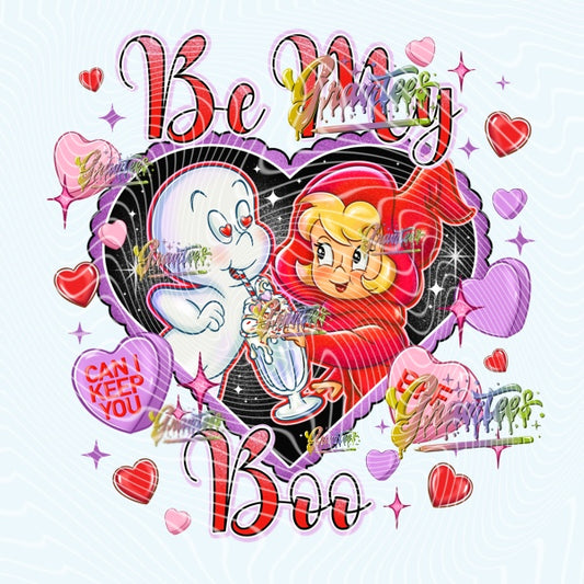 Ghost Friends,  Valentine Design, Trendy Valentine for DTF  or Sublimation Shirt Printing, PNG Only!