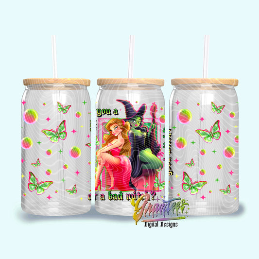 Good Or Bad Witch Friends 16oz Tumbler Template Design PNG,  for UVDTF or Sublimation Printing PNG Only