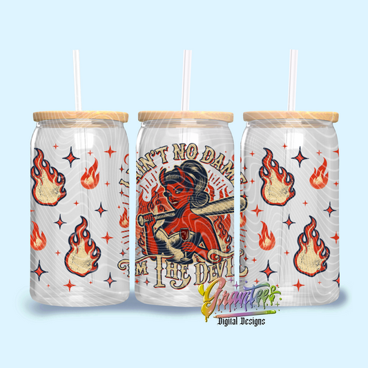 I’m the devil Libbey Design Png, Devil Libbey Template for UVDTF or Sublimation Printing, PNG Only!