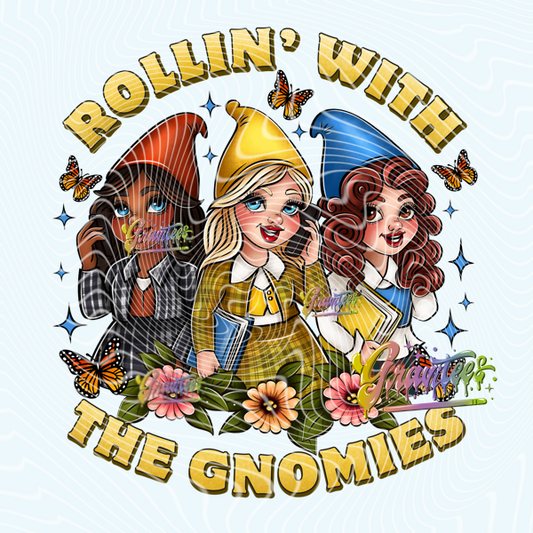 Gnomies Design Png, Spring Clipart, Trendy Spring Clipart, Clipart for DTF or Shirt Printing, PNG Only!