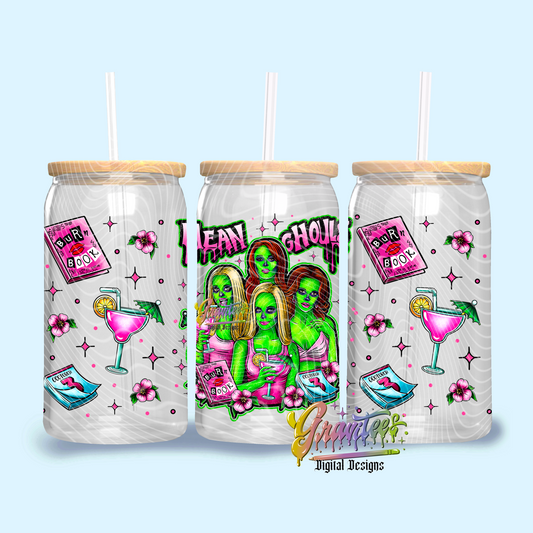 Mean Ghouls Libbey Design Png, Mean Ghouls Libbey Template for UVDTF or Sublimation Printing, PNG Only!
