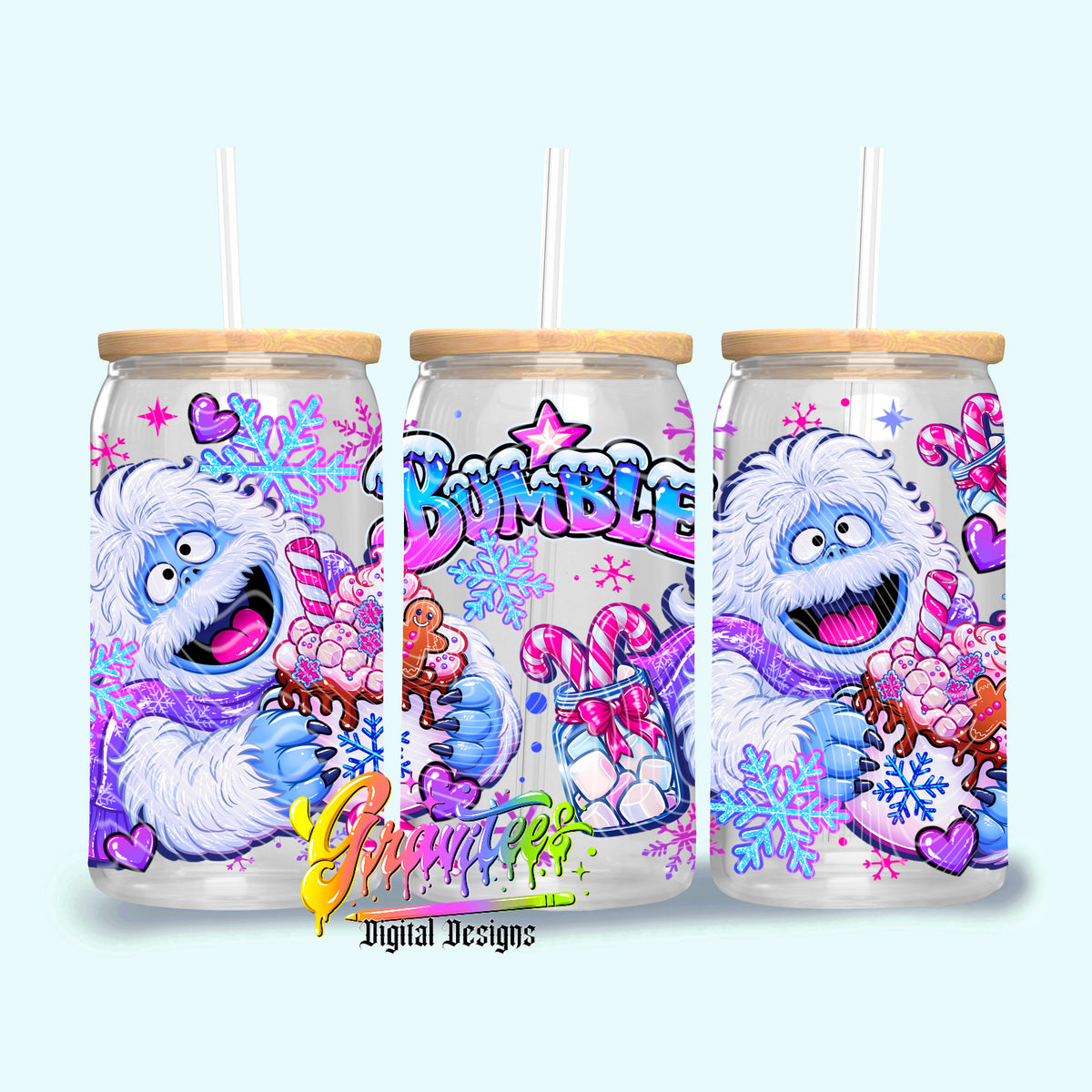Yeti Hot Cocoa 16oz Tumbler Template Png for UVDTF or Sublimation Printing, PNG Only!