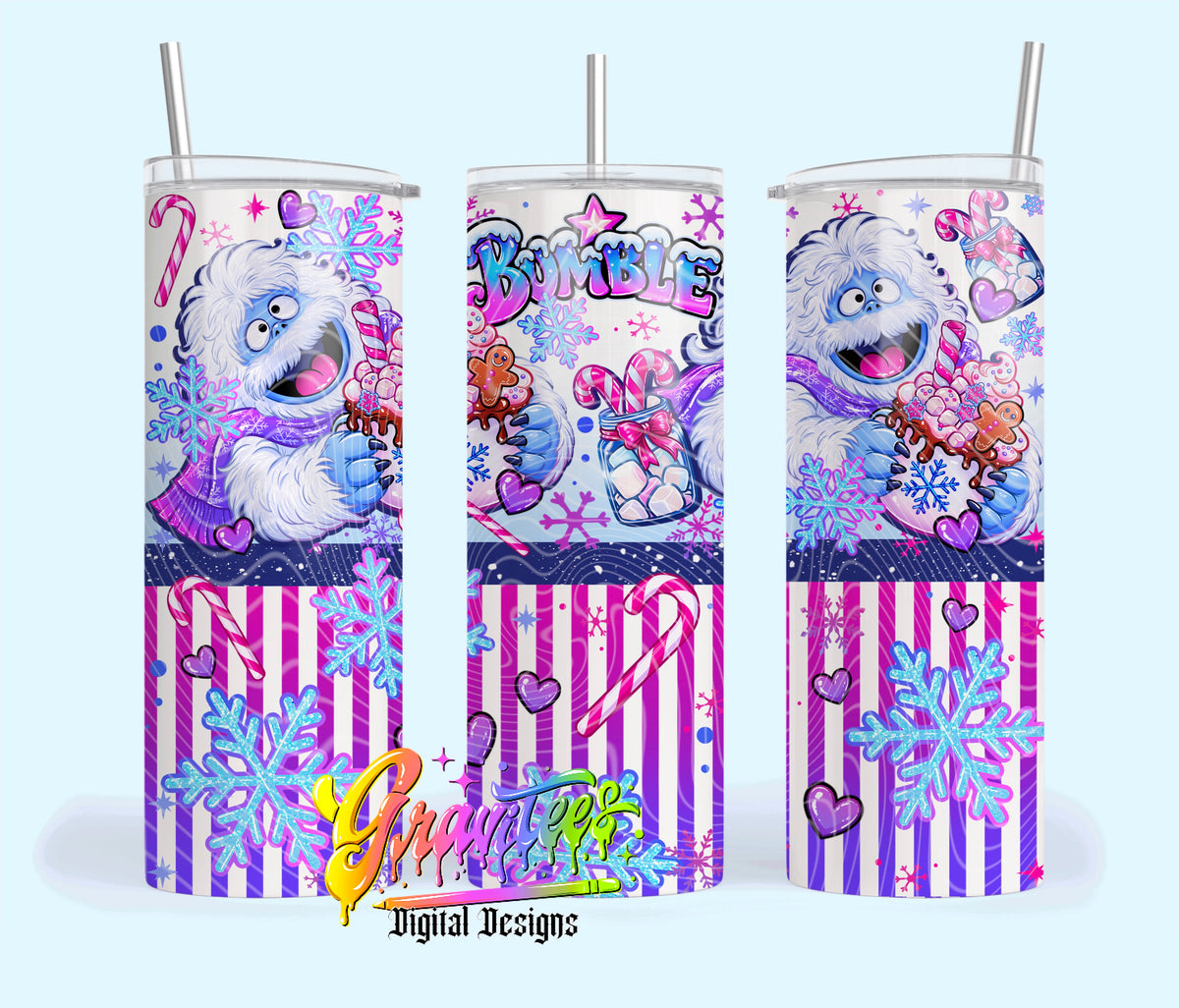 Yeti Hot Cocoa 20oz Tumbler Template Png for UVDTF or Sublimation Printing, PNG Only!