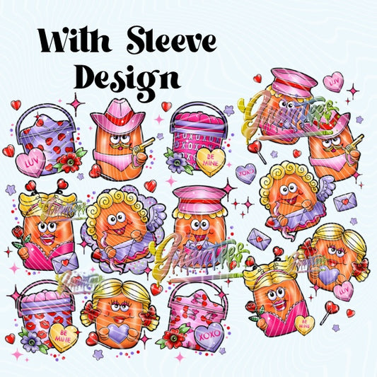 Vday Nuggets Design with Sleeve Png for DTF or Shirt Printing, PNG Only!