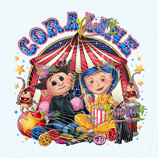 Circus Scene Design Png,  Circus Clipart, Trendy Movie Clipart for DTF  or Shirt Printing, PNG Only!