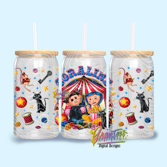 Circus Scene Libbey Design Png, Circus Libbey, Trendy Circus Libbey Template for UVDTF or Sublimation Printing, PNG Only!